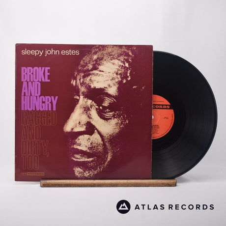 Sleepy John Estes Broke And Hungry Ragged And Dirty, Too LP Vinyl Record - Front Cover & Record