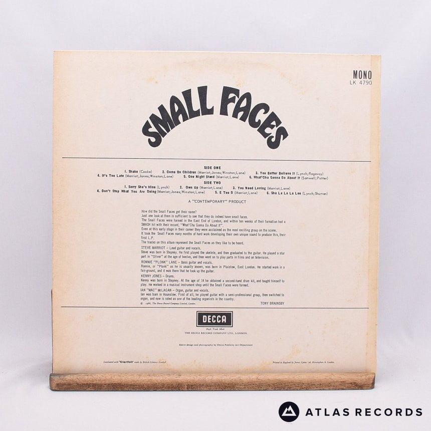 Small Faces - Small Faces - Mono 5a 3a LP Vinyl Record - VG+/VG+