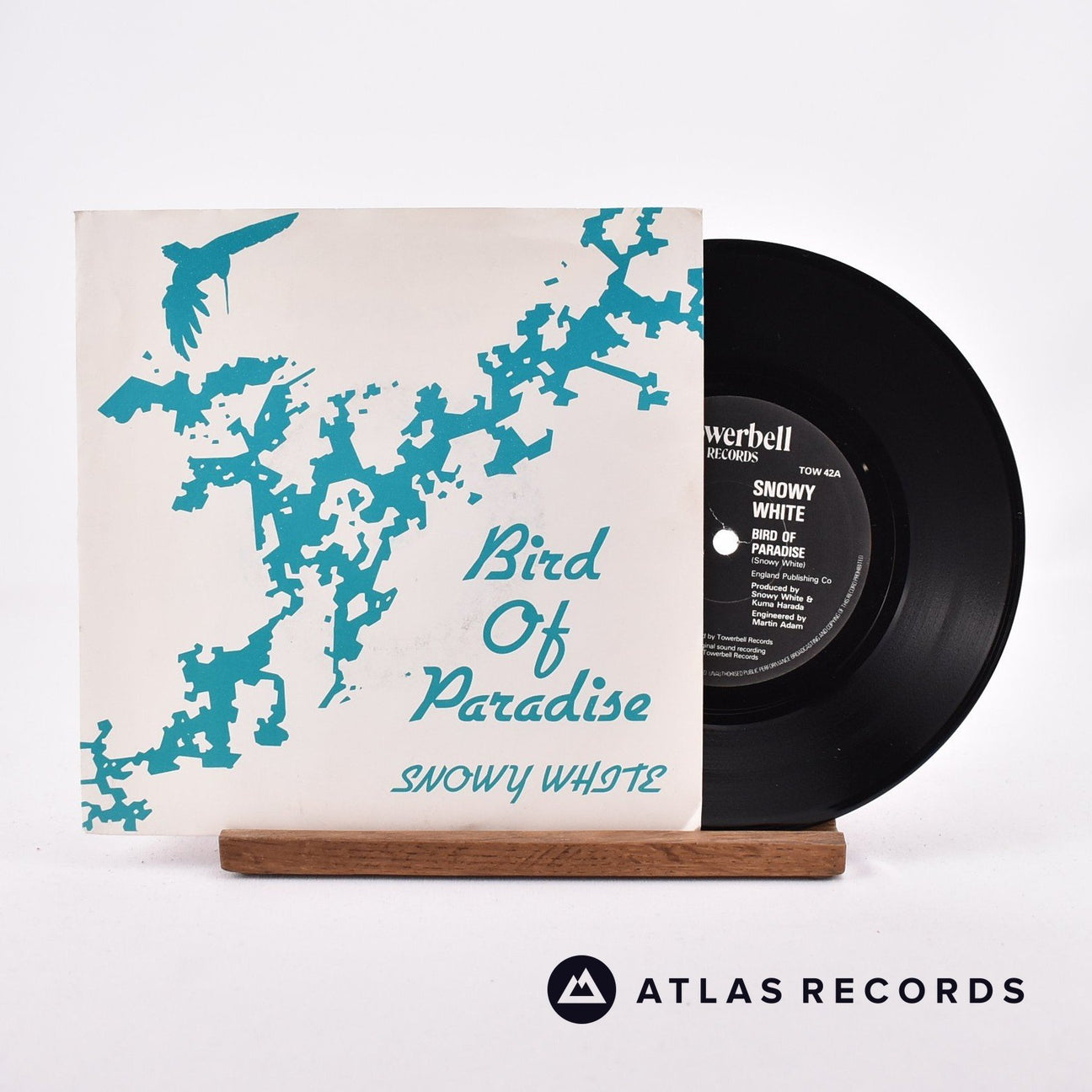 Snowy White Bird Of Paradise 7" Vinyl Record - Front Cover & Record