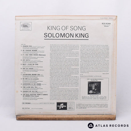 Solomon King - King Of Song - LP Vinyl Record - EX/EX