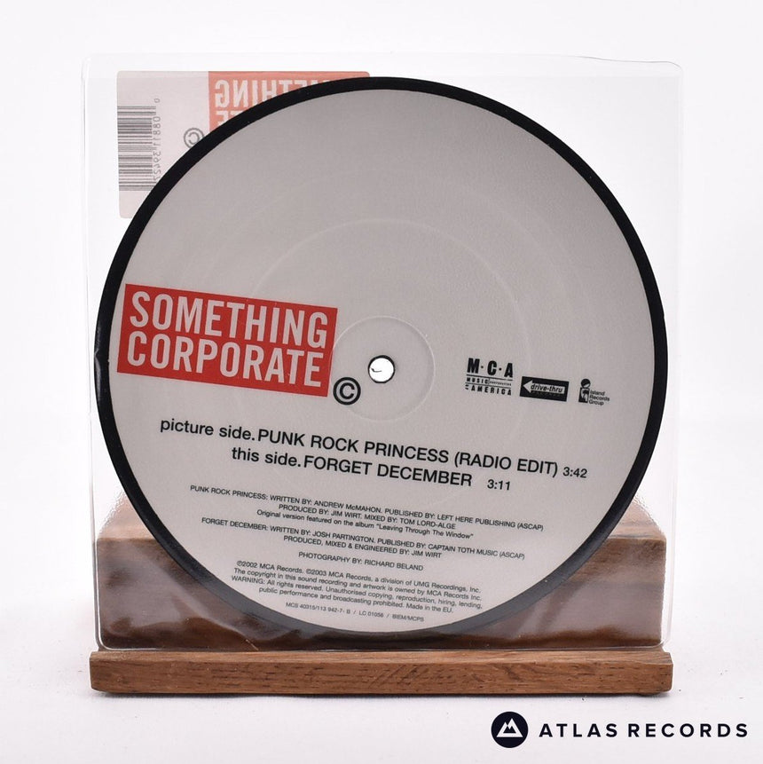 Something Corporate - Punk Rock Princess - Picture Disc 7" Vinyl Record - EX/NM