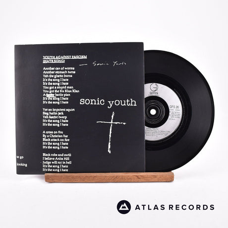 Sonic Youth Youth Against Fascism 7" Vinyl Record - Front Cover & Record