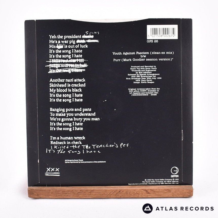 Sonic Youth - Youth Against Fascism - 7" Vinyl Record - EX/EX