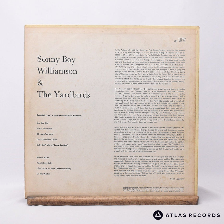 Sonny Boy Williamson - Sonny Boy Williamson & The Yardbirds - LP Vinyl Record