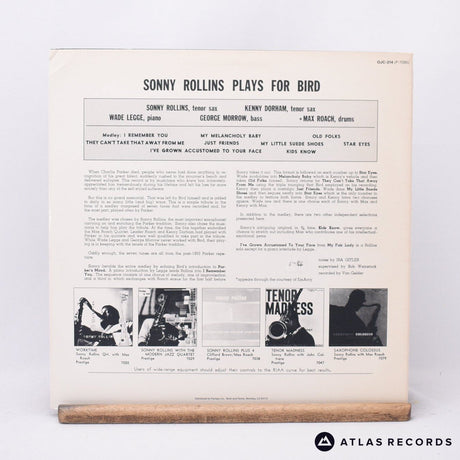 Sonny Rollins Quintet - Rollins Plays For Bird - LP Vinyl Record - EX/VG+