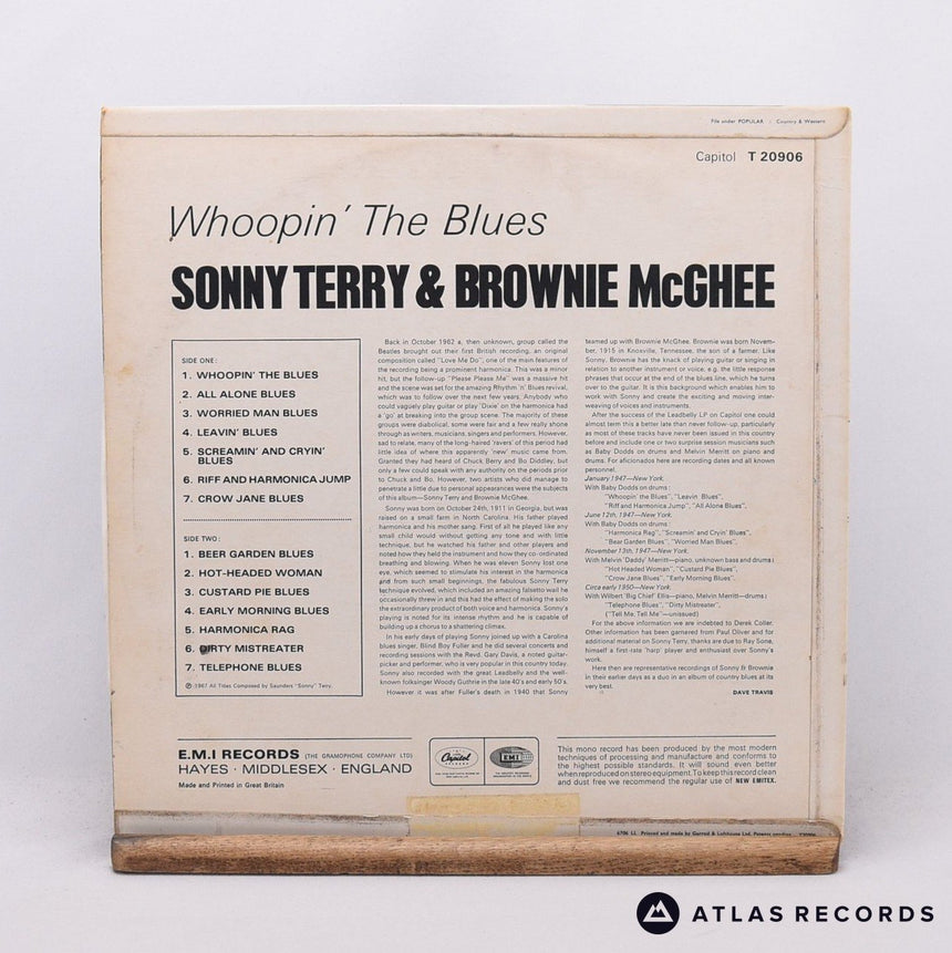Sonny Terry & Brownie McGhee - Whoopin' The Blues - LP Vinyl Record - VG+/EX