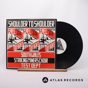 South Wales Striking Miners Choir Shoulder To Shoulder LP Vinyl Record - Front Cover & Record