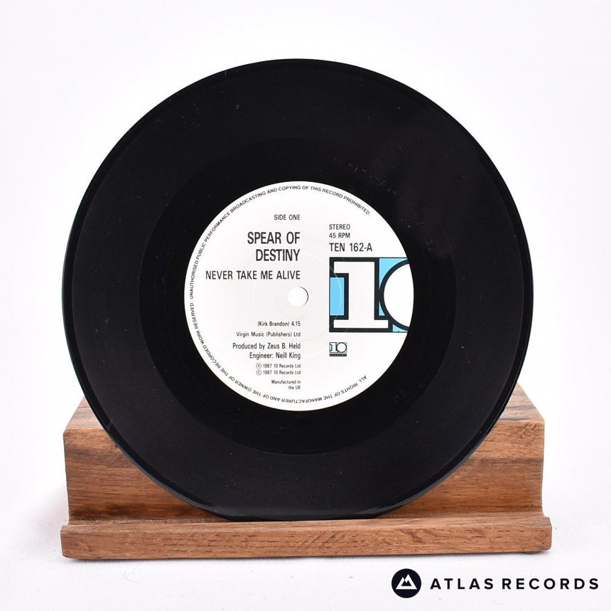 Spear Of Destiny - Never Take Me Alive - 7" Vinyl Record - EX/VG+