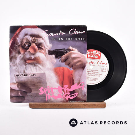 Spitting Image Santa Claus Is On The Dole 7" Vinyl Record - Front Cover & Record