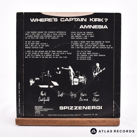 Spizzenergi - Where's Captain Kirk? - 7" Vinyl Record - VG+/VG+
