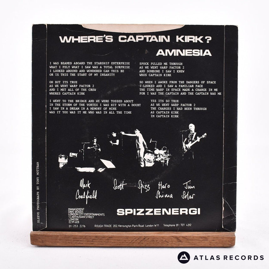 Spizzenergi - Where's Captain Kirk? - 7" Vinyl Record - VG+/VG+