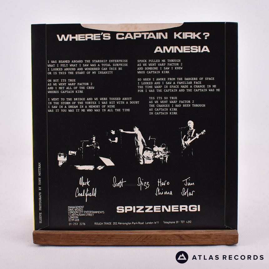 Spizzenergi - Where's Captain Kirk? - 7" Vinyl Record - EX/EX