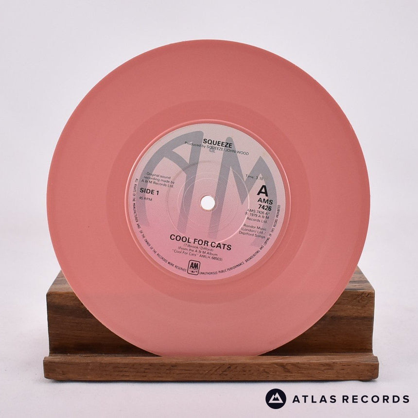 Squeeze - Cool For Cats - Pale Pink 7" Vinyl Record - EX/VG+