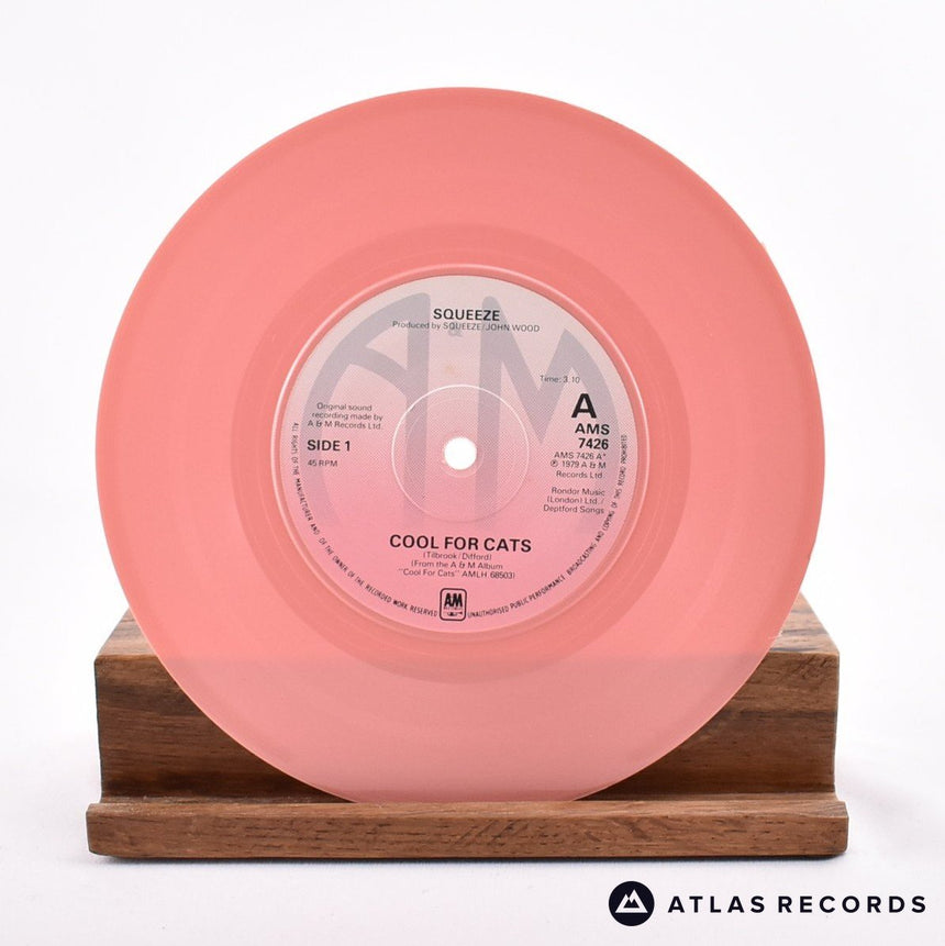 Squeeze - Cool For Cats - Pale Pink 7" Vinyl Record - EX/VG+