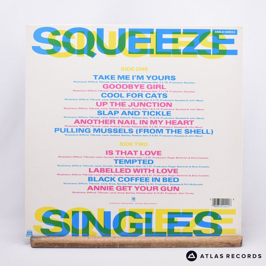 Squeeze - Singles - 45's And Under - Lyric Sheet LP Vinyl Record - EX/EX