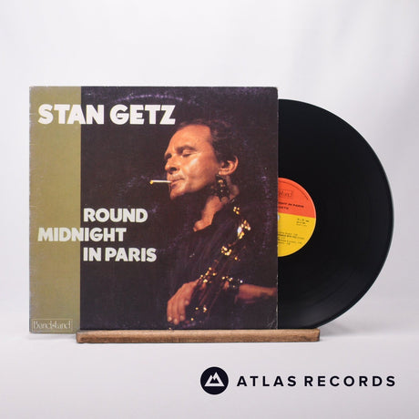 Stan Getz Round Midnight In Paris LP Vinyl Record - Front Cover & Record