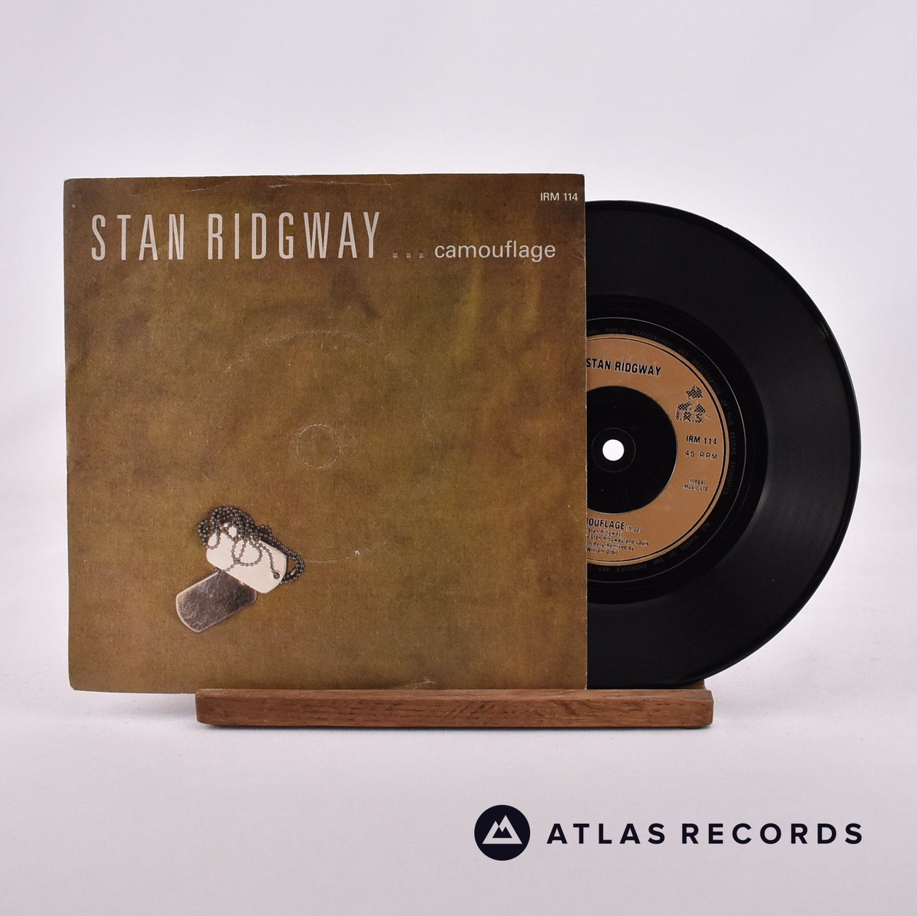 Stan Ridgway Camouflage 7" Vinyl Record - Front Cover & Record