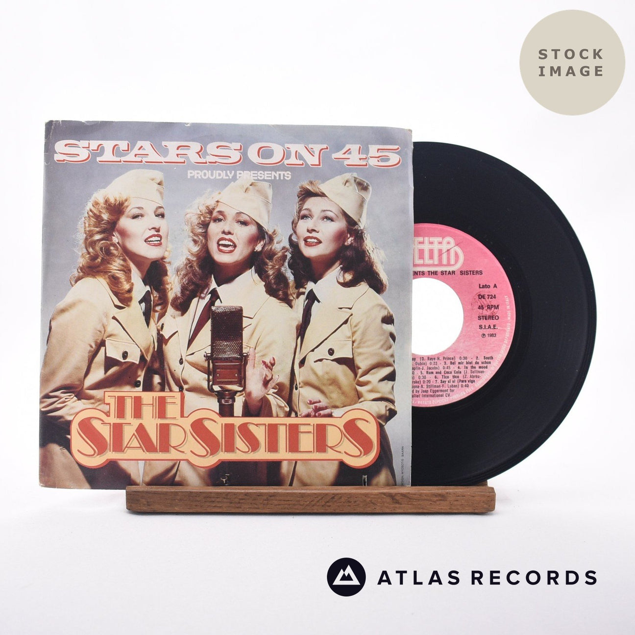 Stars On 45 The Star Sisters 7" Vinyl Record - Sleeve & Record Side-By-Side