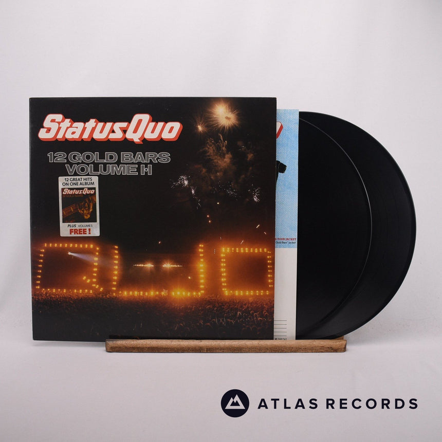 Status Quo 12 Gold Bars Volume 1+1 2 x LP Vinyl Record - Front Cover & Record