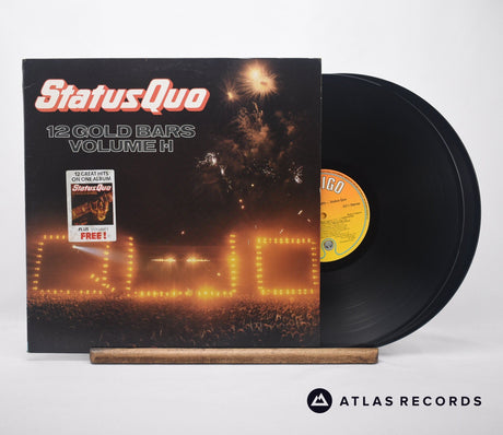Status Quo 12 Gold Bars Volume I+I Double LP Vinyl Record - Front Cover & Record