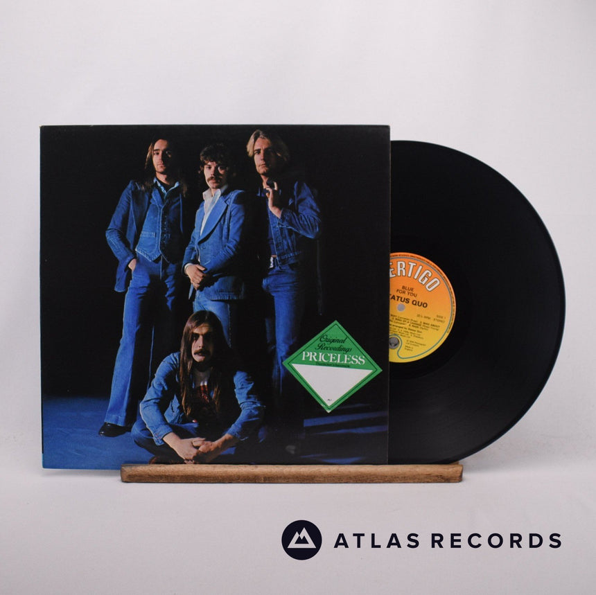 Status Quo Blue For You LP Vinyl Record - Front Cover & Record
