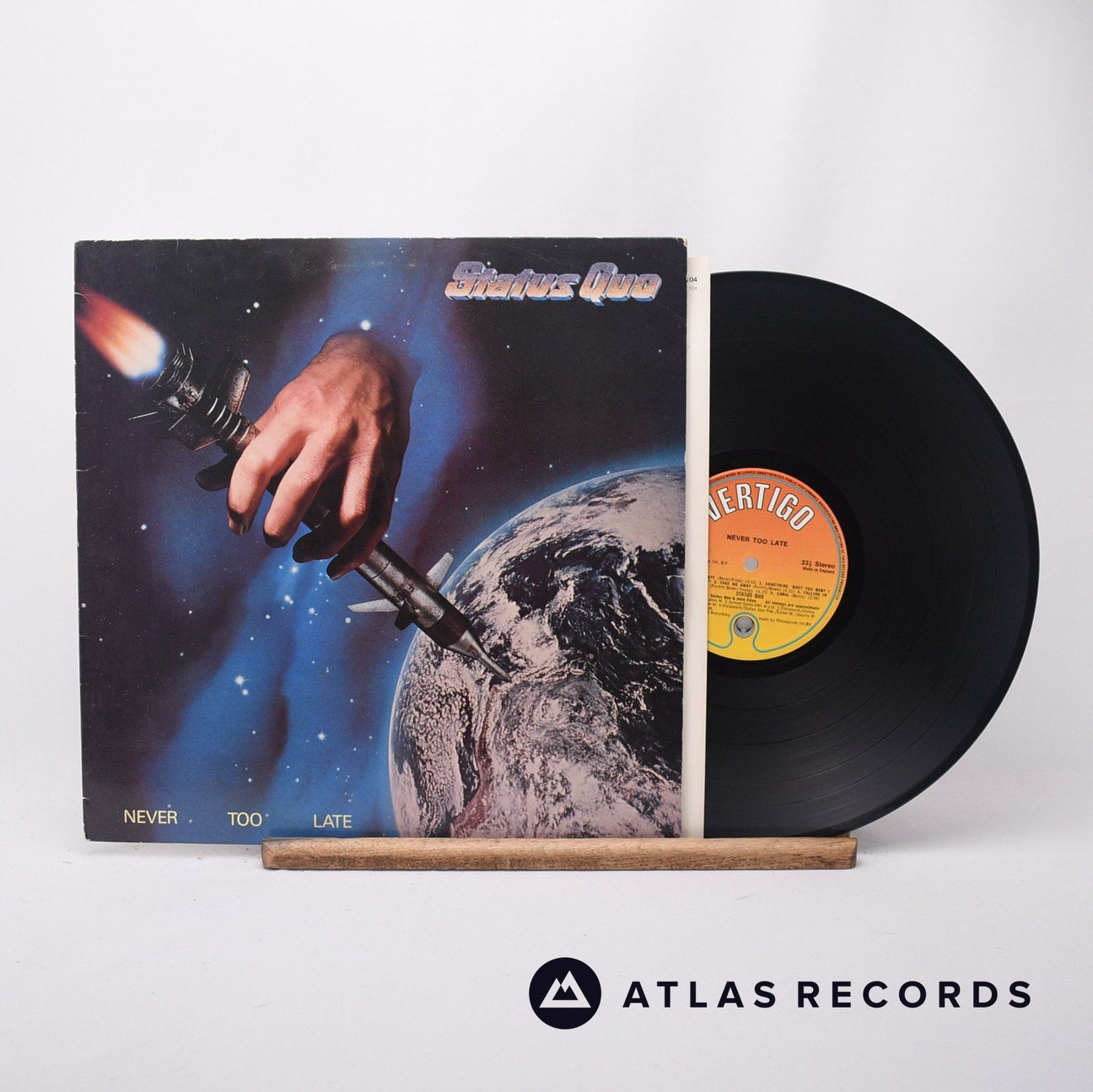 Status Quo Never Too Late LP Vinyl Record - Front Cover & Record