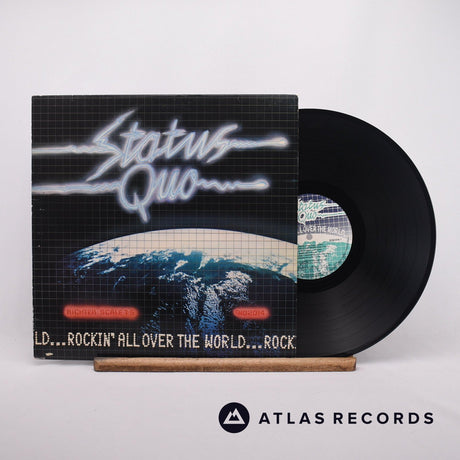 Status Quo Rockin' All Over The World LP Vinyl Record - Front Cover & Record
