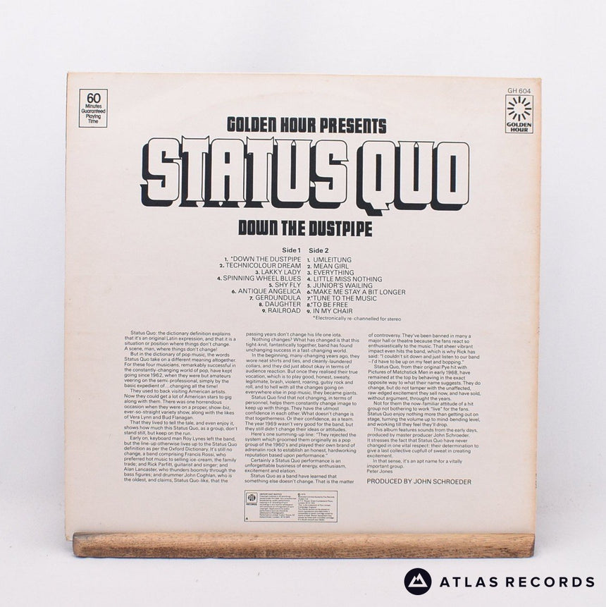 Status Quo - Status Quo - Down The Dustpipe - LP Vinyl Record - VG+/EX