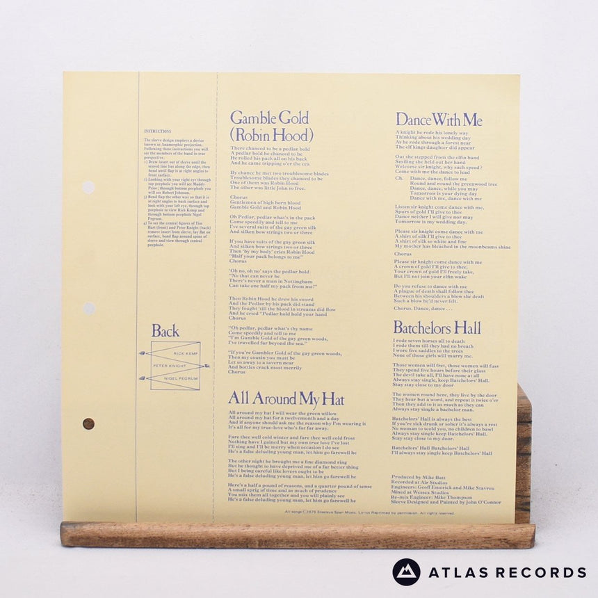 Steeleye Span - All Around My Hat - Insert LP Vinyl Record - EX/EX