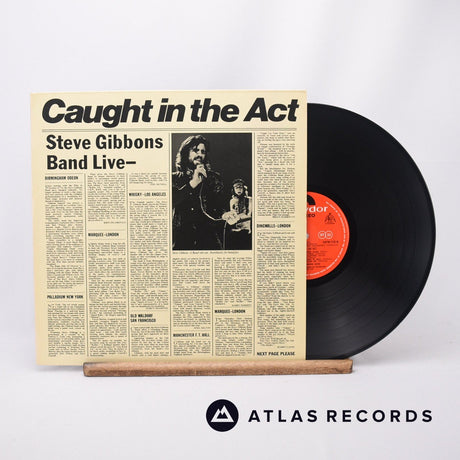 Steve Gibbons Band Caught In The Act LP Vinyl Record - Front Cover & Record
