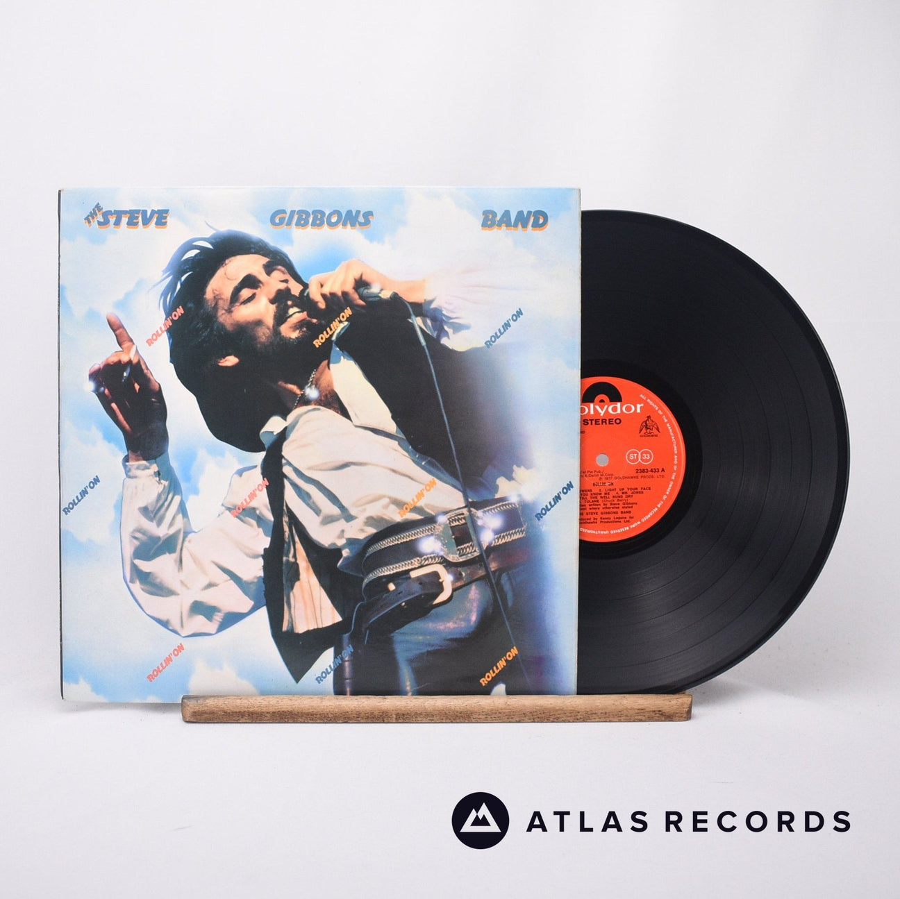 Steve Gibbons Band Rollin' On LP Vinyl Record - Front Cover & Record