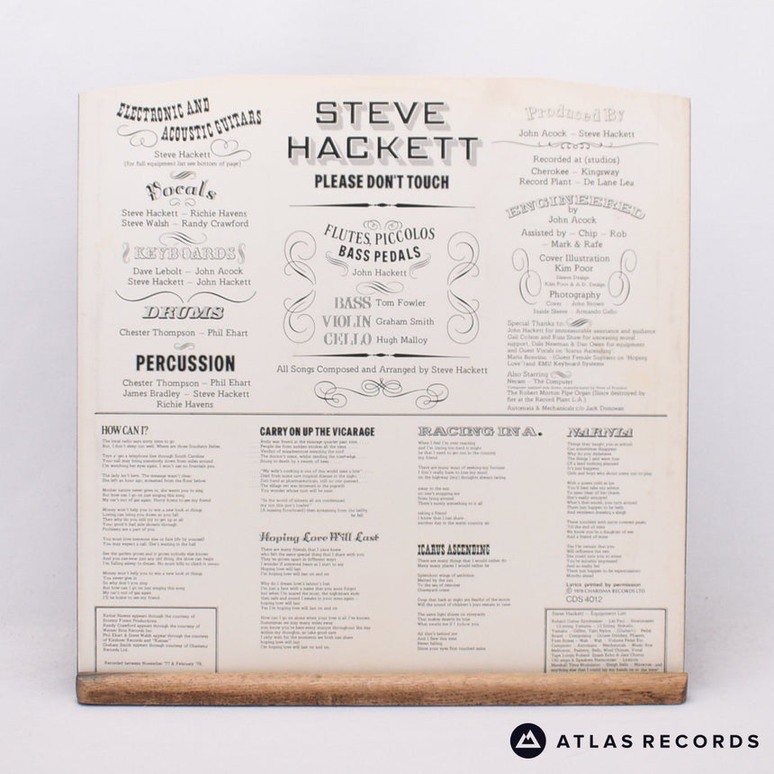 Steve Hackett - Please Don't Touch! - Reissue LP Vinyl Record - EX/EX