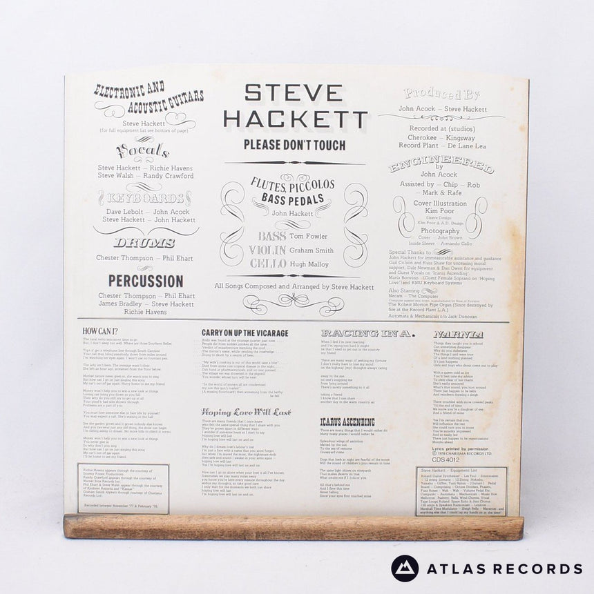 Steve Hackett - Please Don't Touch! - LP Vinyl Record - EX/VG+