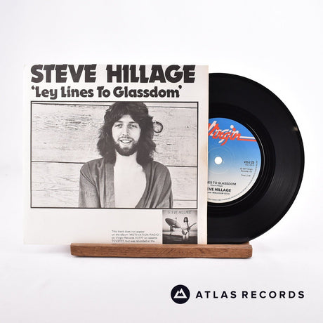 Steve Hillage Ley Lines To Glassdom 7" Vinyl Record - Front Cover & Record