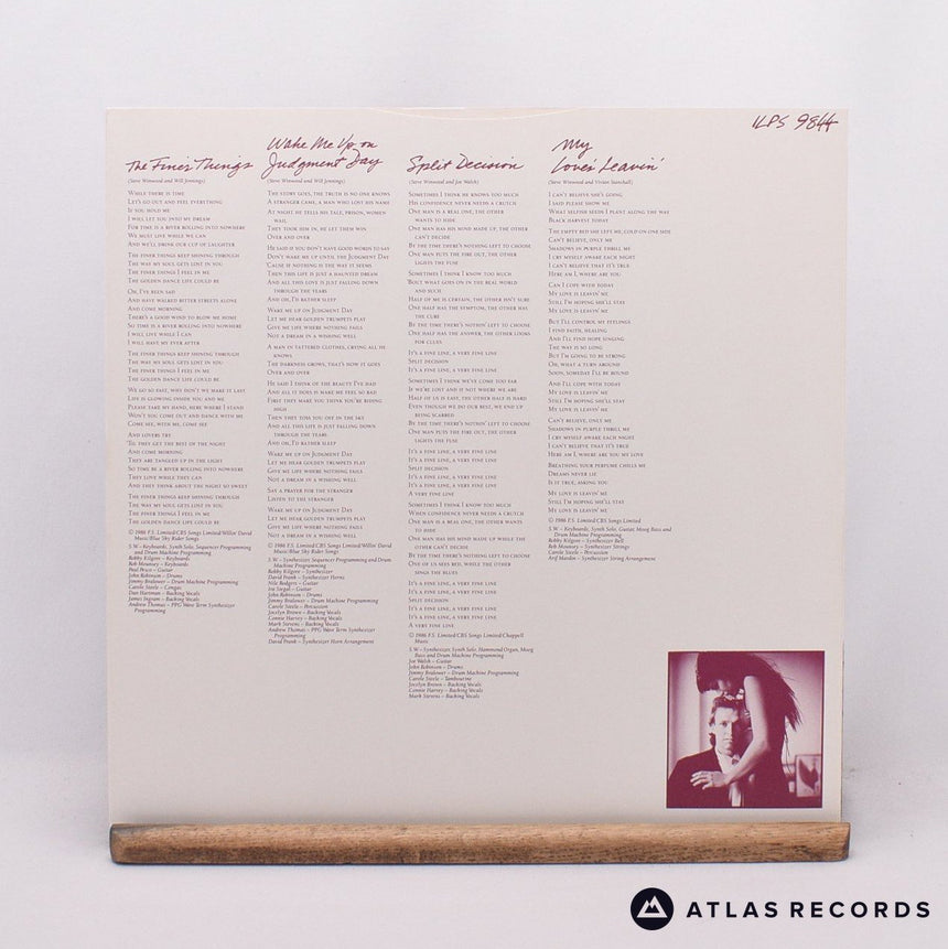 Steve Winwood - Back In The High Life - LP Vinyl Record - EX/EX