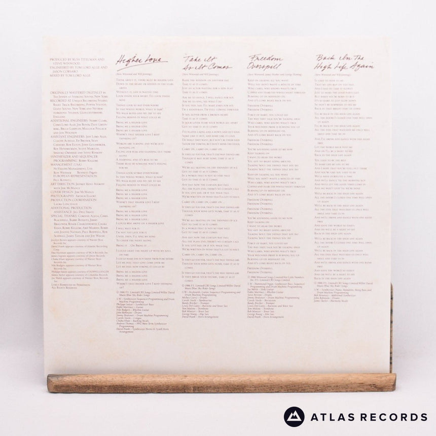 Steve Winwood - Back In The High Life - LP Vinyl Record - EX/EX