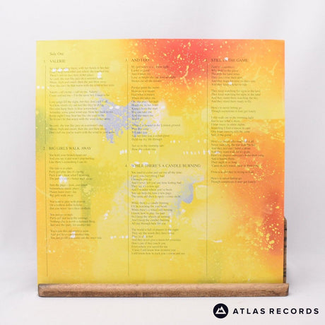 Steve Winwood - Talking Back To The Night - Lyric Sheet LP Vinyl Record - EX/EX
