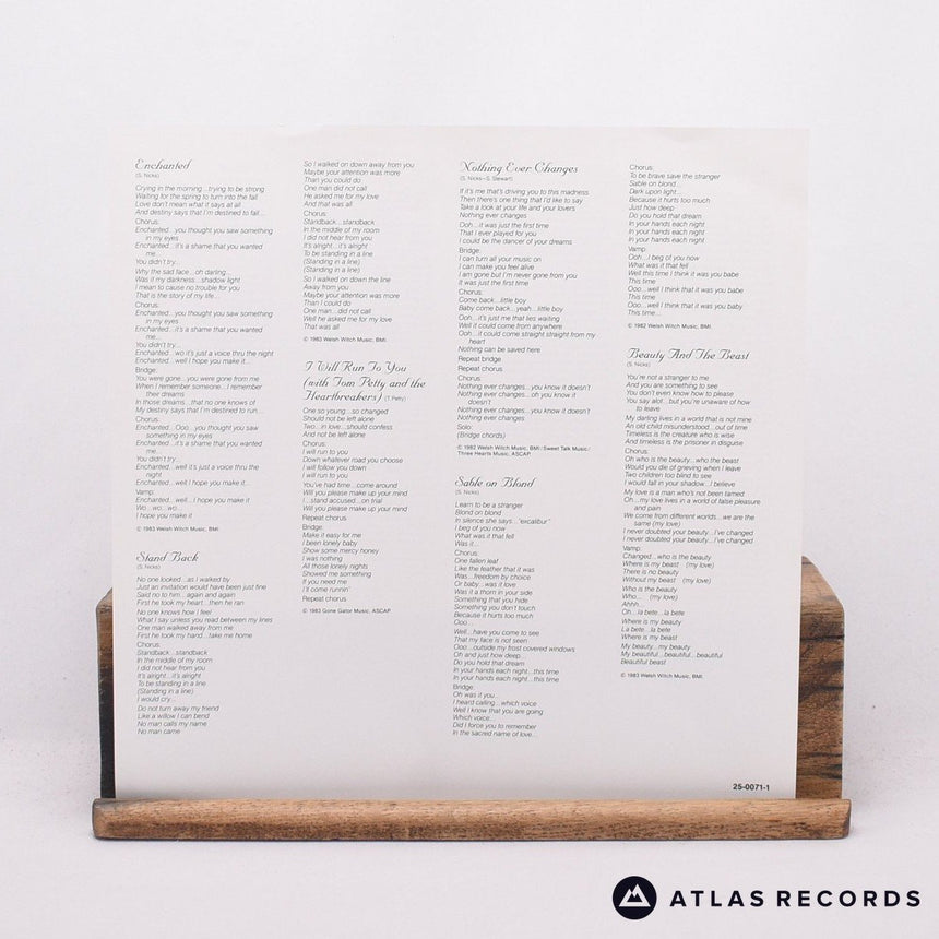 Stevie Nicks - The Wild Heart - Lyric Sheet LP Vinyl Record - EX/EX