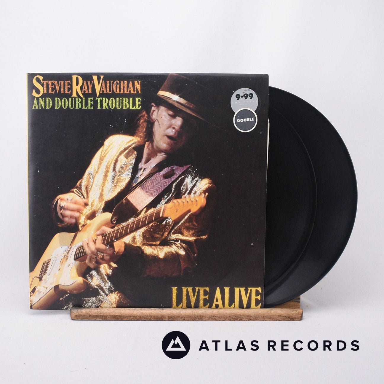 Stevie Ray Vaughan & Double Trouble Live Alive 2 x LP Vinyl Record - Front Cover & Record
