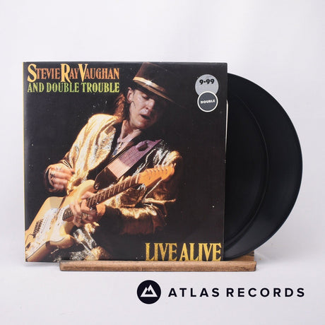 Stevie Ray Vaughan & Double Trouble Live Alive 2 x LP Vinyl Record - Front Cover & Record