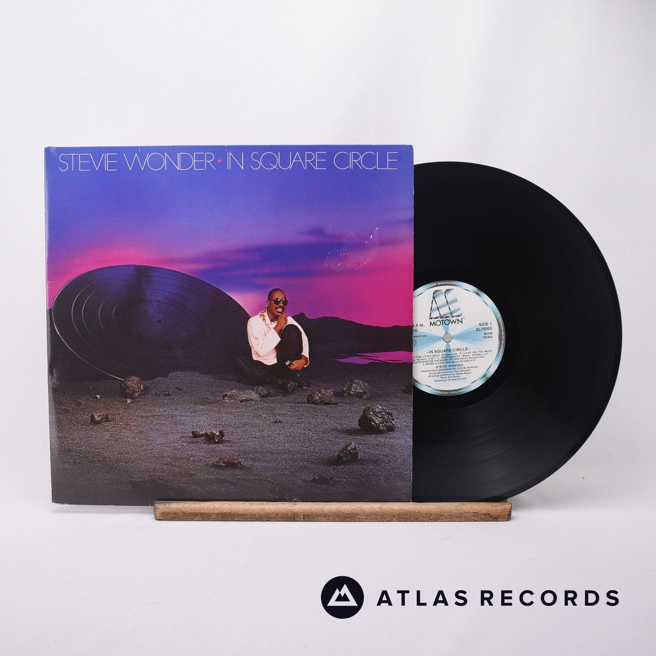 Stevie Wonder In Square Circle LP Vinyl Record - Front Cover & Record