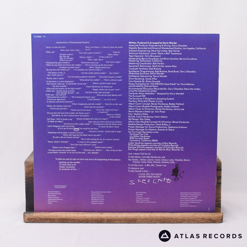 Stevie Wonder - In Square Circle - Embossed Sleeve LP Vinyl Record - EX/EX