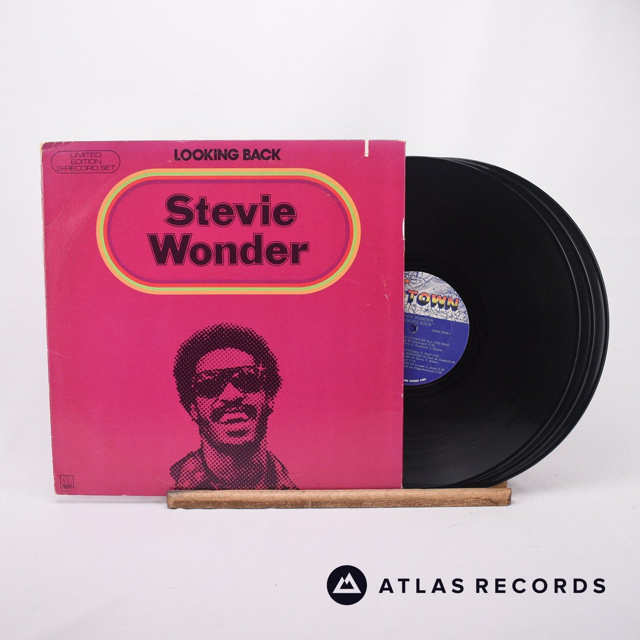 Stevie Wonder Looking Back 3 x LP Vinyl Record - Front Cover & Record