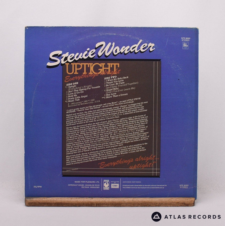 Stevie Wonder - Uptight (Everything's Alright) - LP Vinyl Record - VG+/VG+