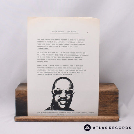 Stevie Wonder - You Will Know - Insert 12" Vinyl Record - EX/EX
