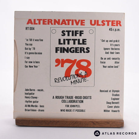 Stiff Little Fingers - Alternative Ulster - 7" Vinyl Record - VG+/VG+