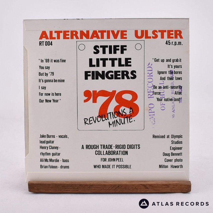 Stiff Little Fingers - Alternative Ulster - Porky 7" Vinyl Record - EX/EX