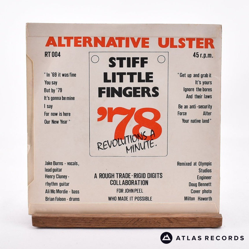 Stiff Little Fingers - Alternative Ulster - 7" Vinyl Record - VG+/VG+