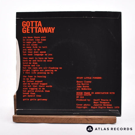 Stiff Little Fingers - Gotta Gettaway - 7" Vinyl Record - EX/VG+
