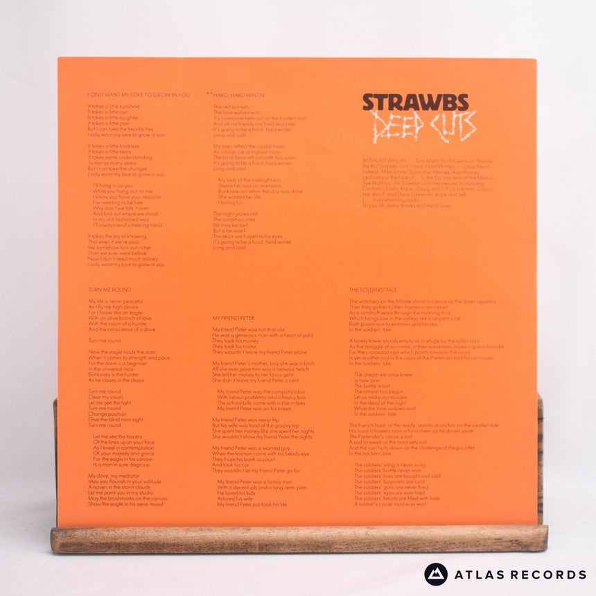 Strawbs - Deep Cuts - Lyric Sheet LP Vinyl Record - EX/EX